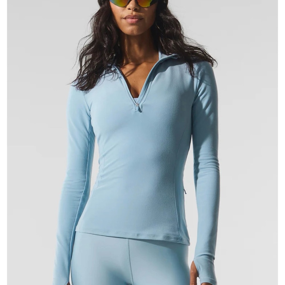 Alo Alosoft 1/2 Zip Rapid Pullover NWT Celestial Blue